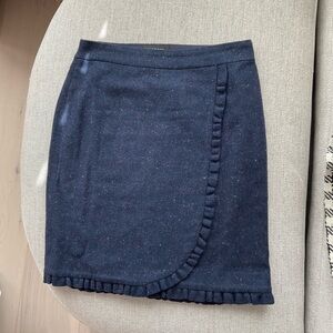 Brand New Talbots Dark Blue Wool Mini Skirt 4P